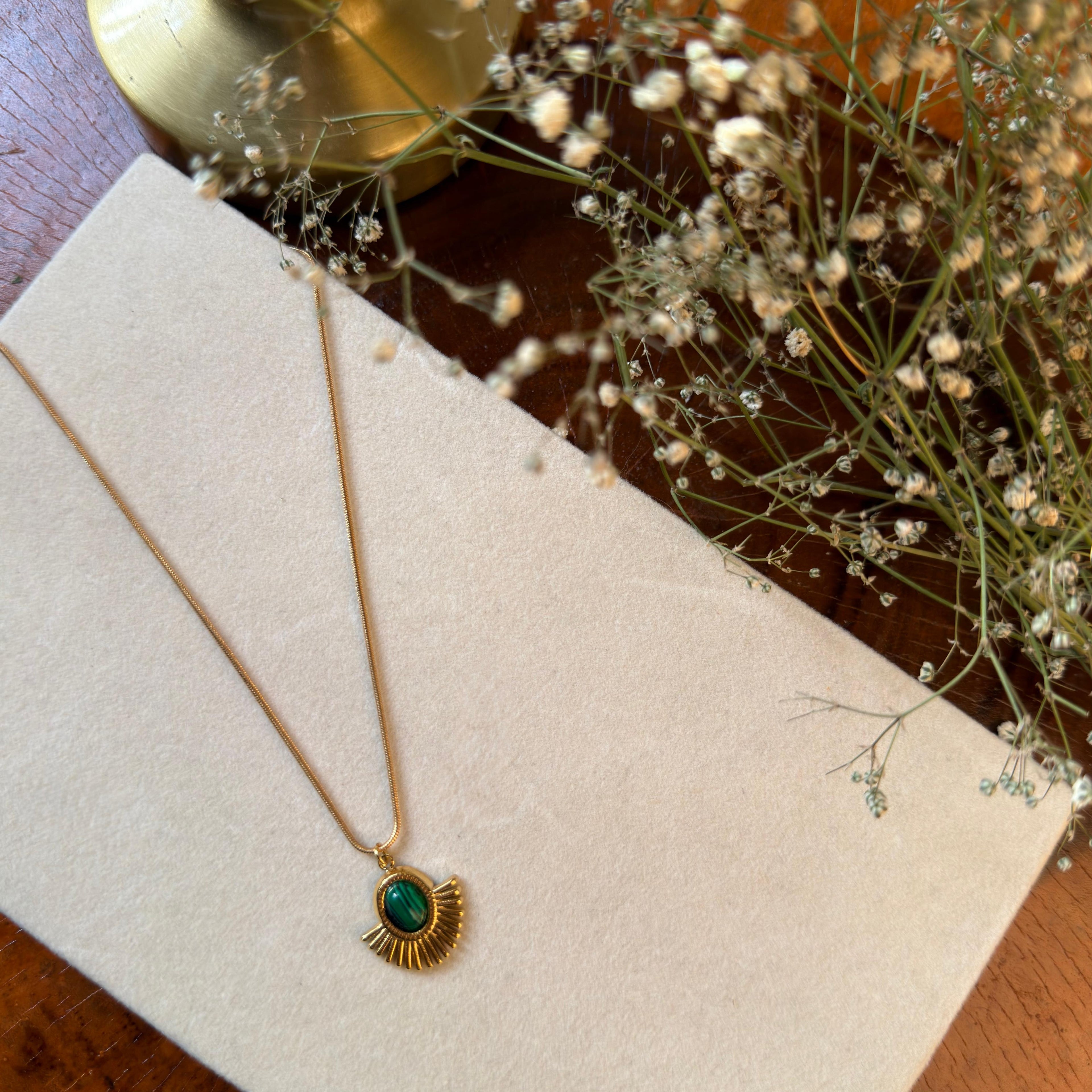 Emerald Sunburst Pendant
