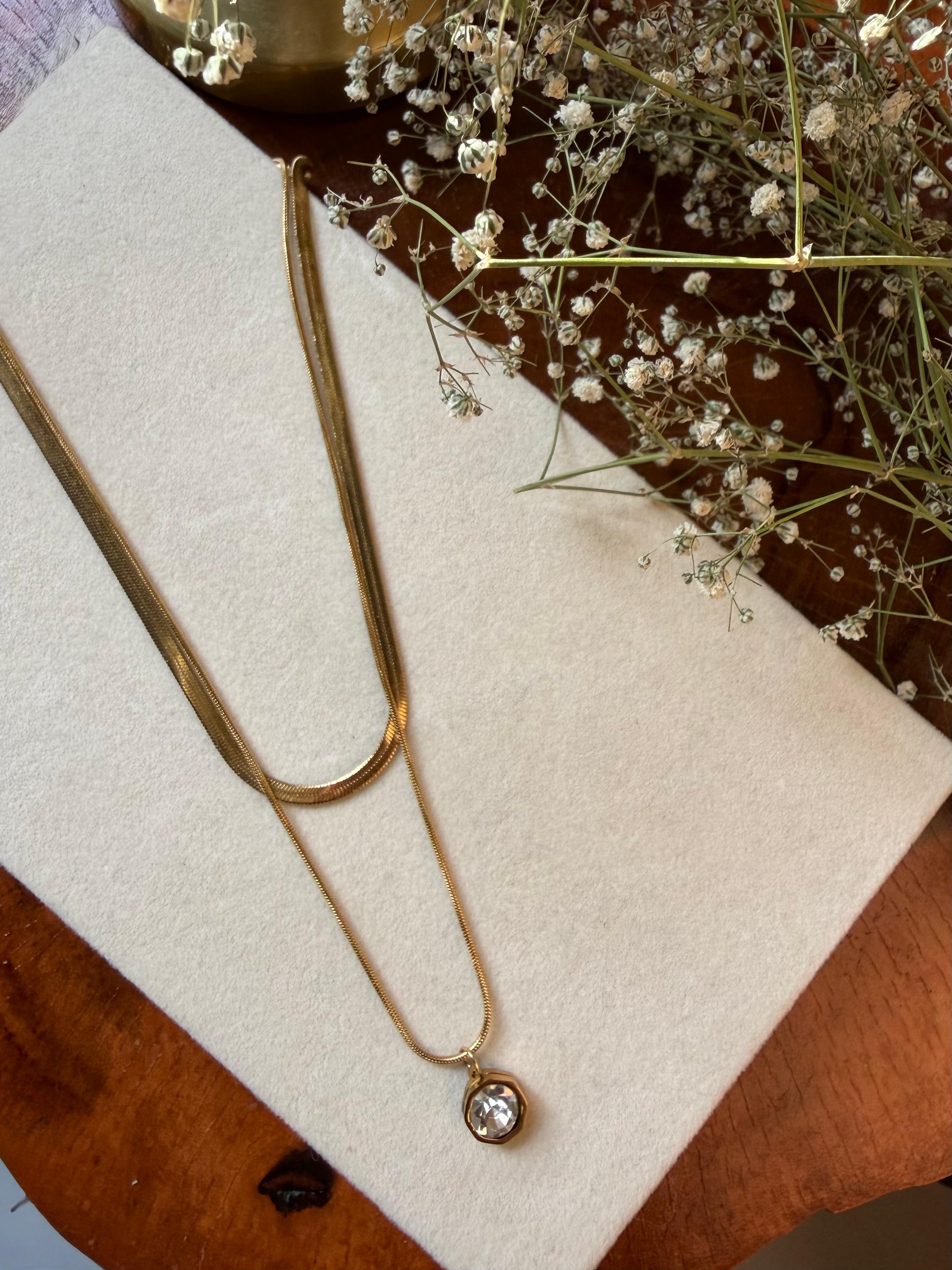 Layered Herringbone Necklace